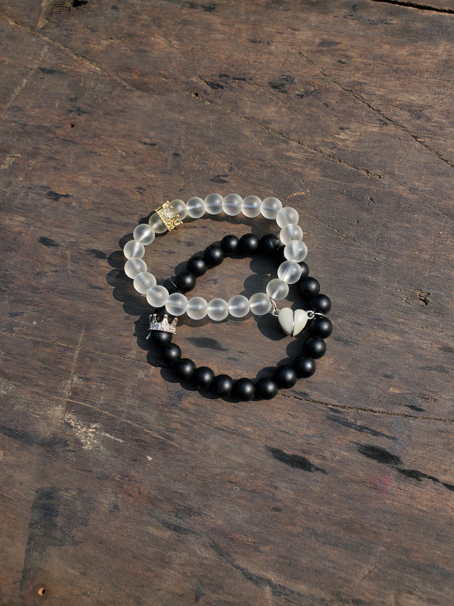 Eternal Glow Couple Bracelets – King & Queen Edition