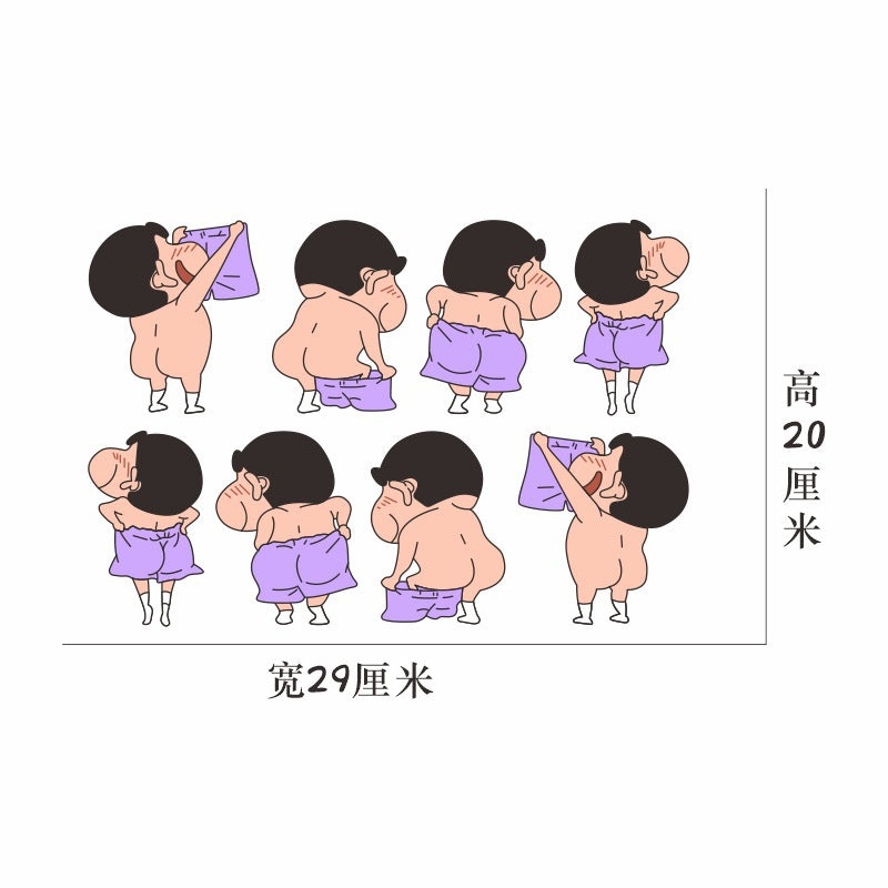 8 Pcs Shinchan Pacha Stickers