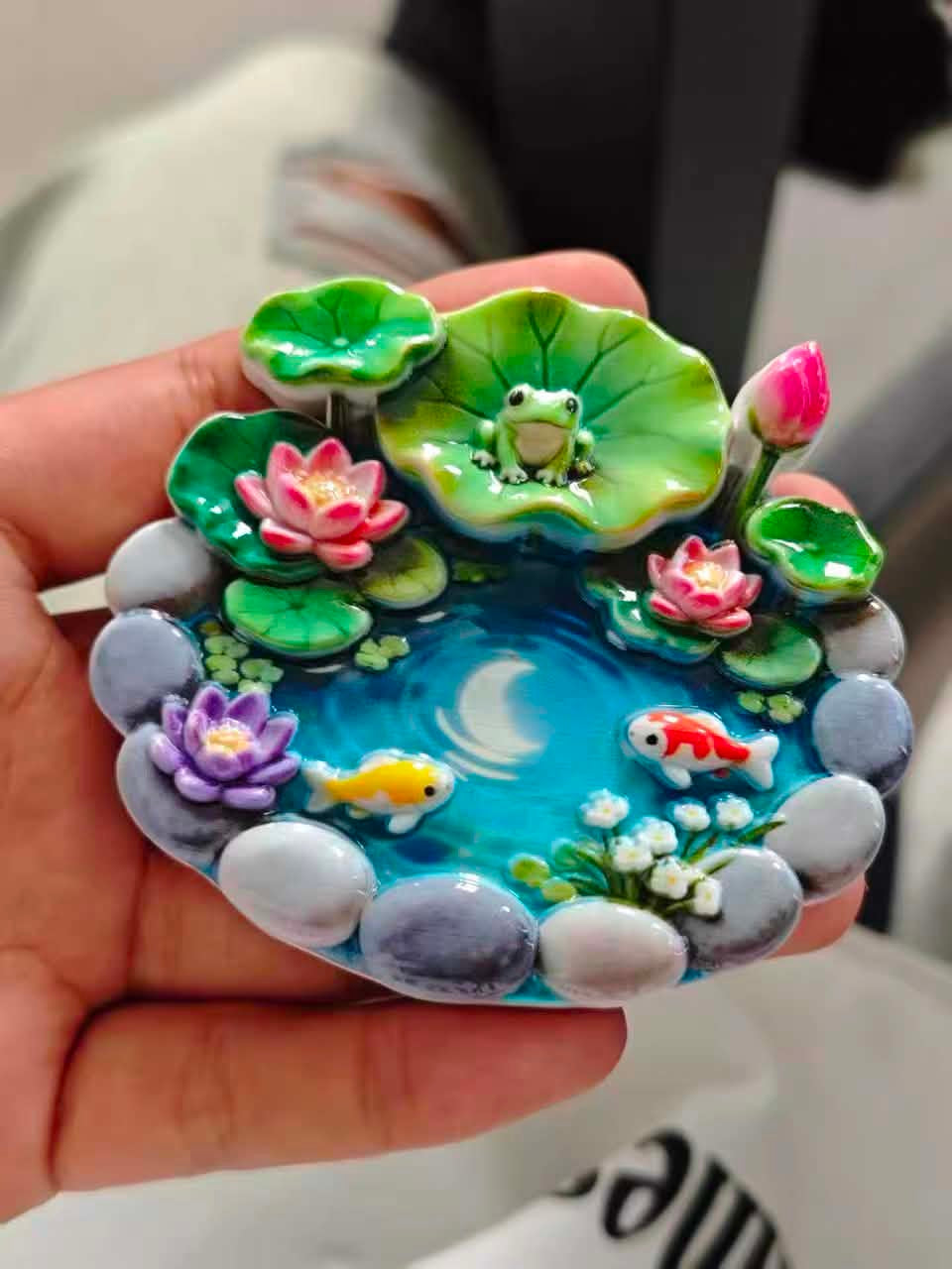 Resin Embossed Lily Pond Fridge Magnet Pre Order