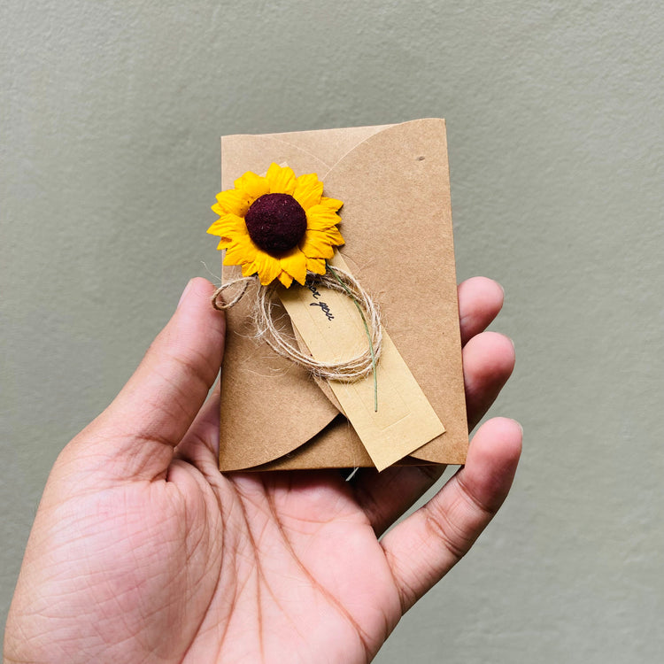 Kraft Paper Sunflower Envelope