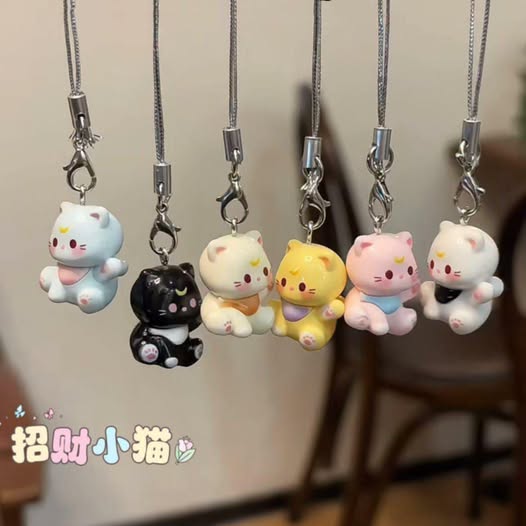 Two Random Colour Cat Charms