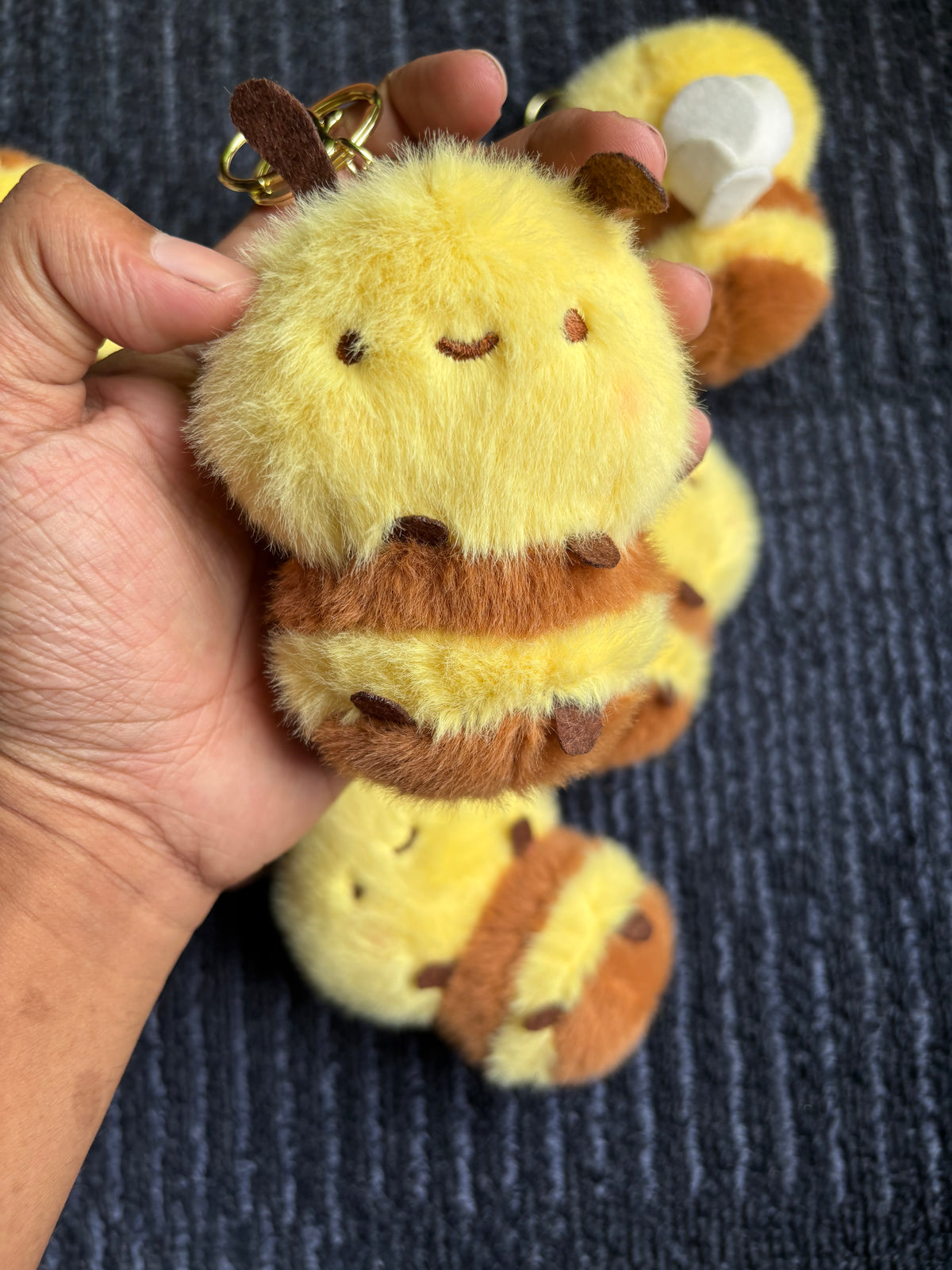 Soft Plushie Bee Keychain