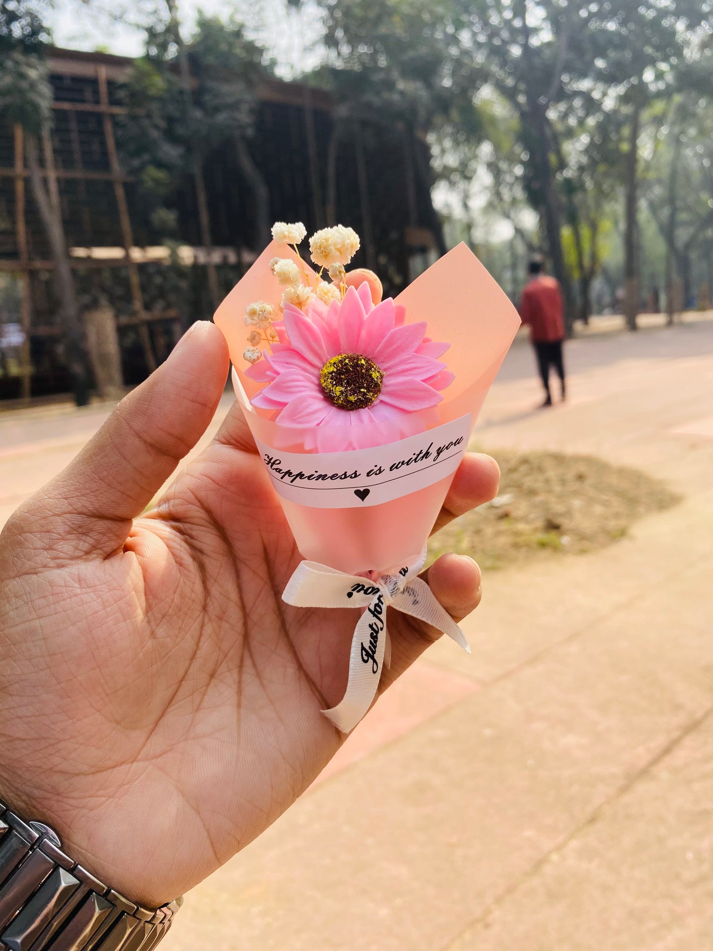 2 Pcs Mini Dry Flower Bouquet Combo