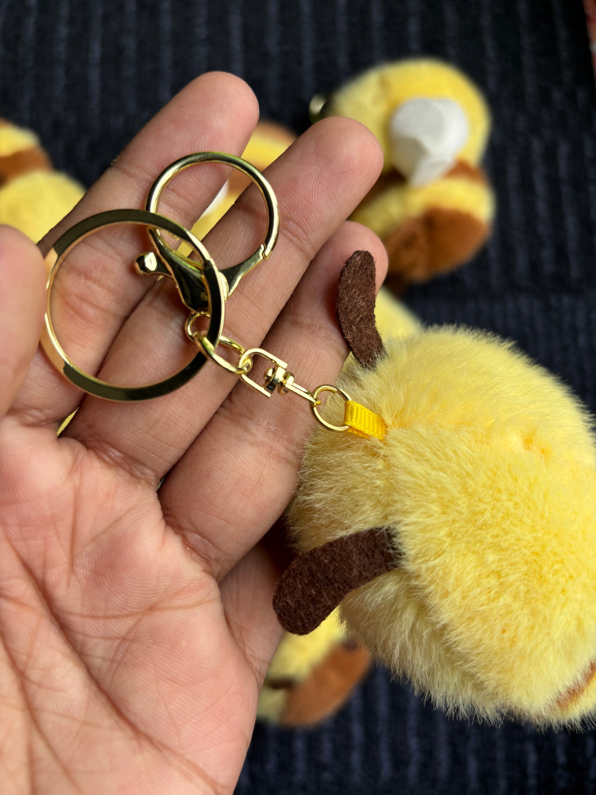 Soft Plushie Bee Keychain