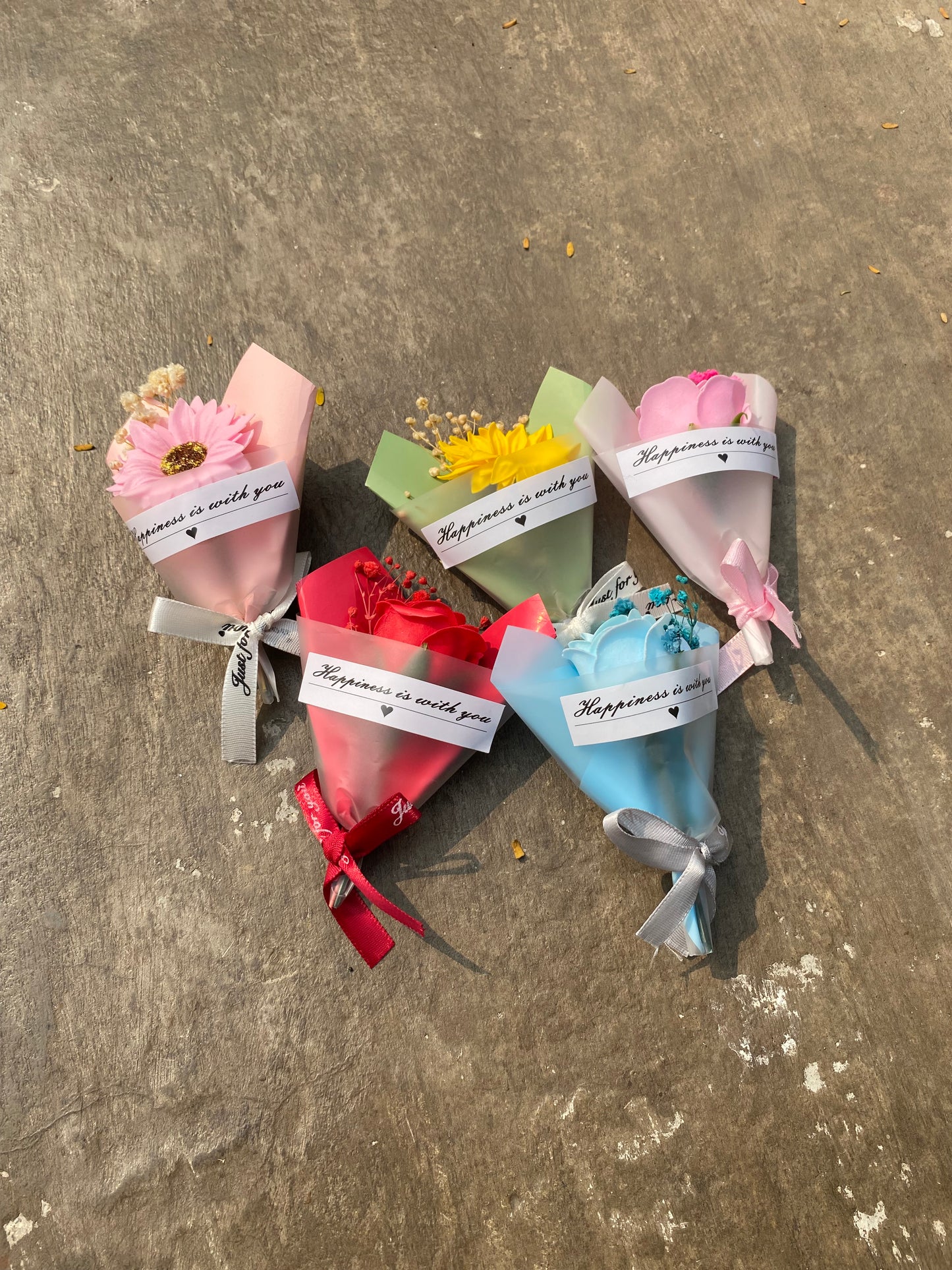 2 Pcs Mini Dry Flower Bouquet Combo