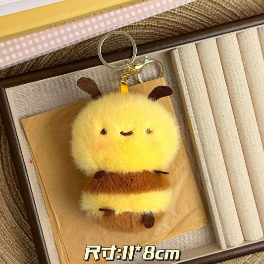 Soft Plushie Bee Keychain