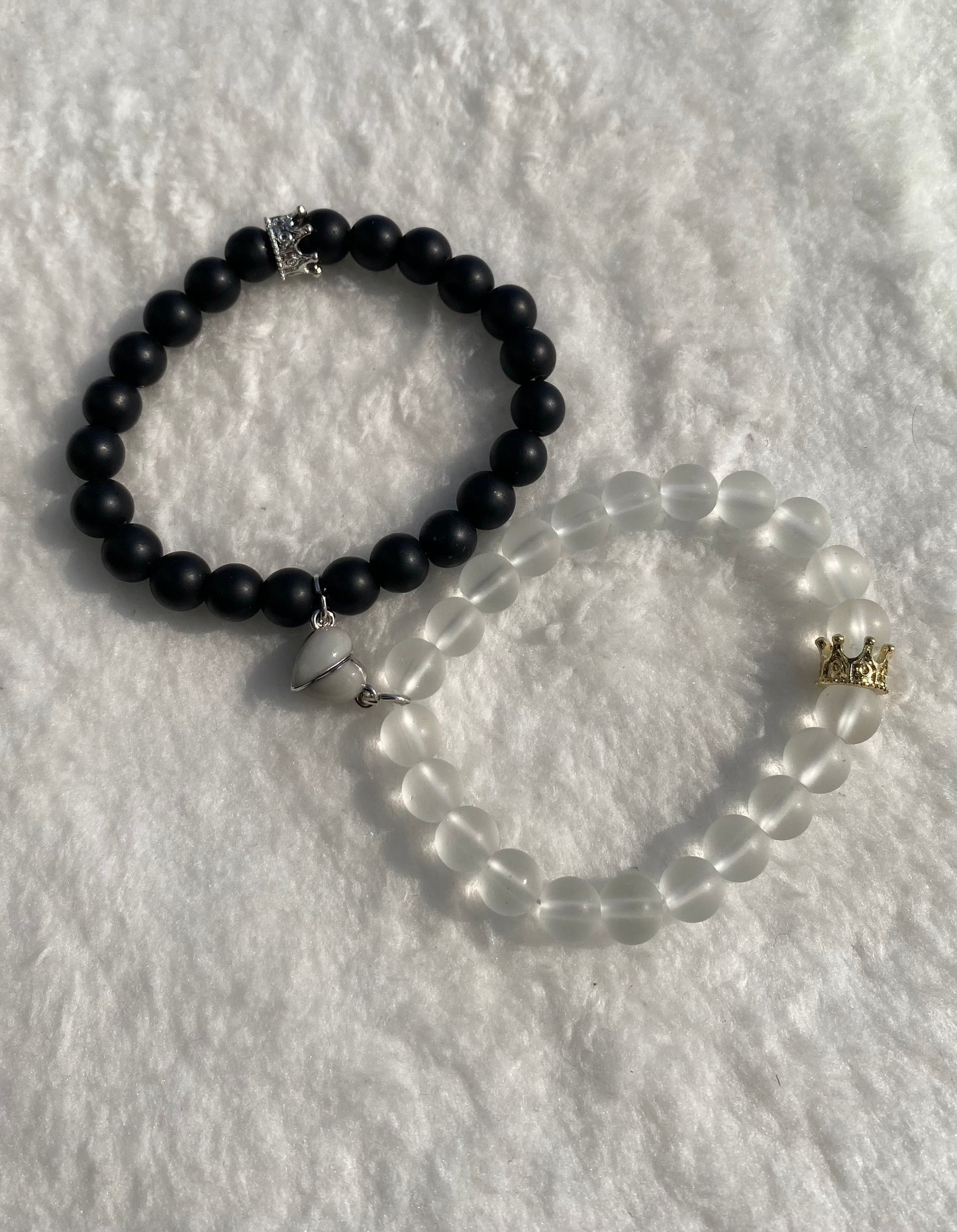 Glowing Free Size Couple Bracelets – King & Queen Edition