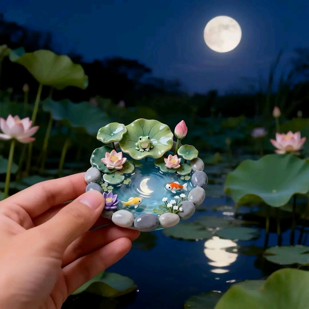 Resin Embossed Lily Pond Fridge Magnet Pre Order